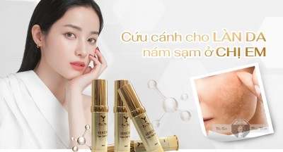 Serum vàng 24k tinh chất yến collagen trị nám - tàn nhang, dưỡng trắng và căn mịn da