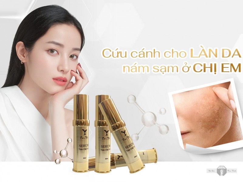 Serum vàng 24k tinh chất yến collagen trị nám - tàn nhang, dưỡng trắng và căn mịn da